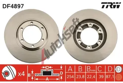 TRW Brzdov kotou - 254 mm TRW DF4897, DF4897