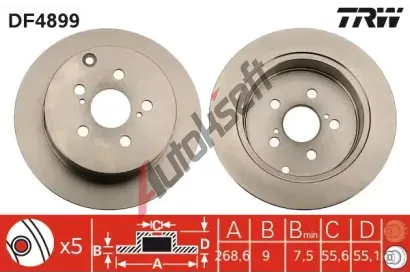 TRW Brzdov kotou - 269 mm TRW DF4899, DF4899