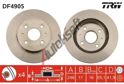 TRW Brzdov kotou - 246 mm TRW DF4905, DF4905