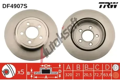 TRW Brzdov kotou - 320 mm TRW DF4907S, DF4907S
