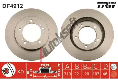 TRW Brzdov kotou - 310 mm TRW DF4912, DF4912