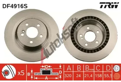 TRW Brzdov kotou - 320 mm TRW DF4916S, DF4916S