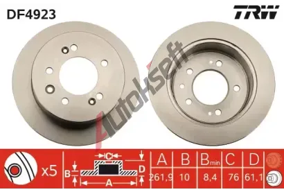 TRW Brzdov kotou - 262 mm TRW DF4923, DF4923
