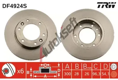 TRW Brzdov kotou - 300 mm TRW DF4924S, DF4924S