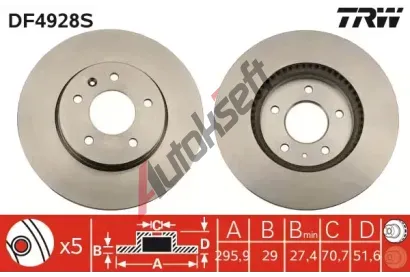 TRW Brzdov kotou - 295 mm TRW DF4928S, DF4928S