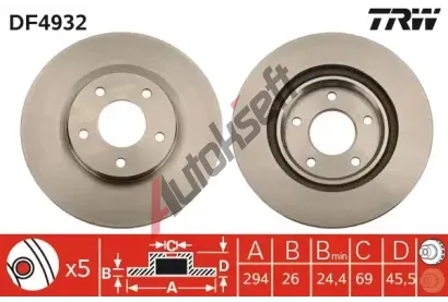 TRW Brzdov kotou - 294 mm TRW DF4932, DF4932