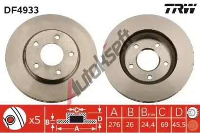 TRW Brzdov kotou - 276 mm TRW DF4933, DF4933