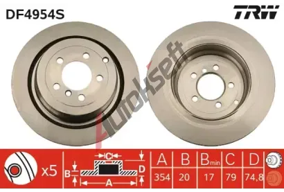 TRW Brzdov kotou - 354 mm TRW DF4954S, DF4954S