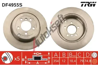 TRW Brzdov kotou - 354 mm TRW DF4955S, DF4955S
