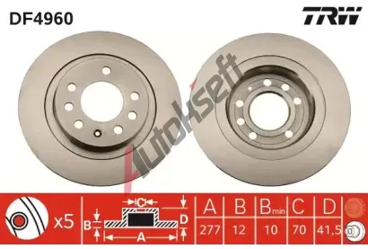 TRW Brzdov kotou - 277 mm TRW DF4960, DF4960