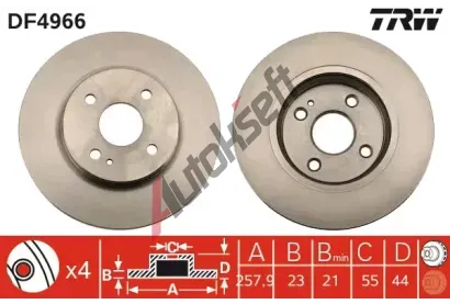 TRW Brzdov kotou - 258 mm TRW DF4966, DF4966