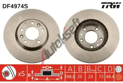 TRW Brzdov kotou - 299 mm TRW DF4974S, DF4974S