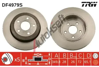 TRW Brzdov kotou - 350 mm TRW DF4979S, DF4979S