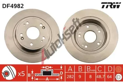 TRW Brzdov kotou - 282 mm TRW DF4982, DF4982