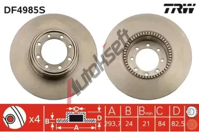 TRW Brzdov kotou - 294 mm TRW DF4985S, DF4985S