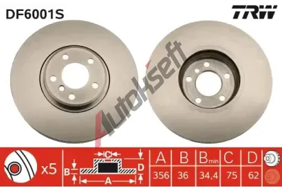 TRW Brzdov kotou - 356 mm TRW DF6001S, DF6001S