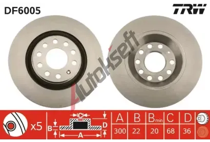 TRW Brzdov kotou - 300 mm TRW DF6005, DF6005