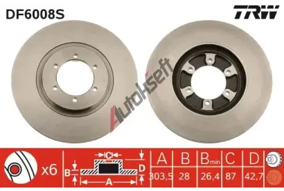 TRW Brzdov� kotou� - 303 mm TRW DF6008S, DF6008S