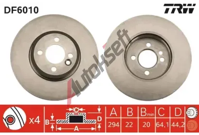 TRW Brzdov kotou - 294 mm TRW DF6010, DF6010