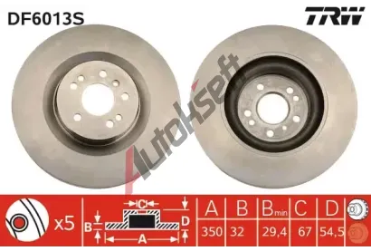 TRW Brzdov kotou - 350 mm TRW DF6013S, DF6013S