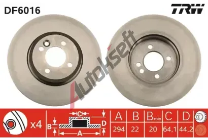 TRW Brzdov kotou - 294 mm TRW DF6016, DF6016