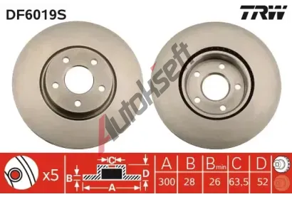 TRW Brzdov kotou - 300 mm TRW DF6019S, DF6019S