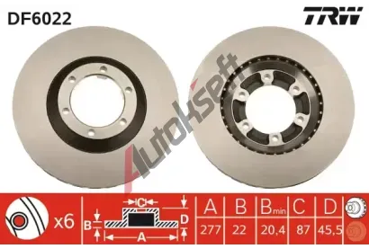 TRW Brzdov kotou - 277 mm TRW DF6022, DF6022