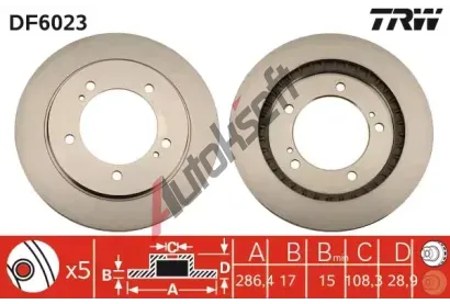 TRW Brzdov kotou - 286 mm TRW DF6023, DF6023
