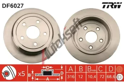 TRW Brzdov kotou - 320 mm TRW DF6027, DF6027