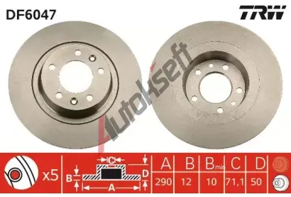 TRW Brzdov kotou - 290 mm TRW DF6047, DF6047