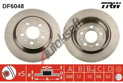 TRW Brzdov kotou - 288 mm TRW DF6048, DF6048