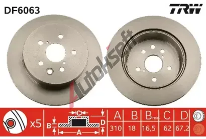 TRW Brzdov kotou - 310 mm TRW DF6063, DF6063