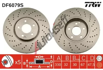TRW Brzdov kotou - 330 mm TRW DF6079S, DF6079S