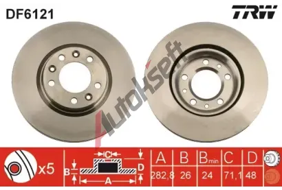 TRW Brzdov kotou - 282 mm TRW DF6121, DF6121