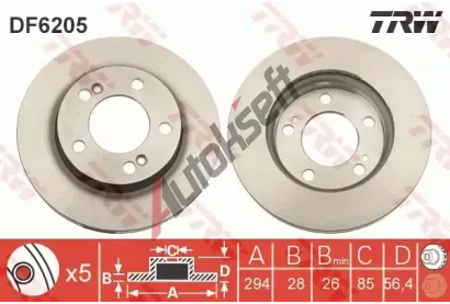 TRW Brzdov kotou - 294 mm TRW DF6205, DF6205