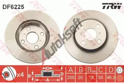 TRW Brzdov kotou - 255 mm TRW DF6225, DF6225