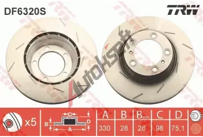 TRW Brzdov kotou - 330 mm TRW DF6320S, DF6320S
