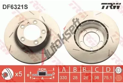 TRW Brzdov kotou - 330 mm TRW DF6321S, DF6321S