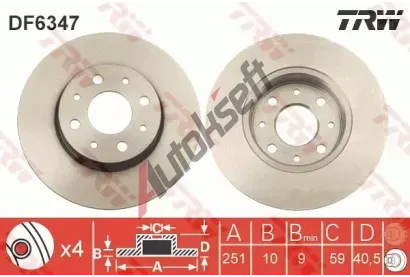 TRW Brzdov kotou - 251 mm TRW DF6347, DF6347