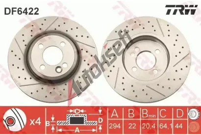 TRW Brzdov kotou - 294 mm TRW DF6422, DF6422