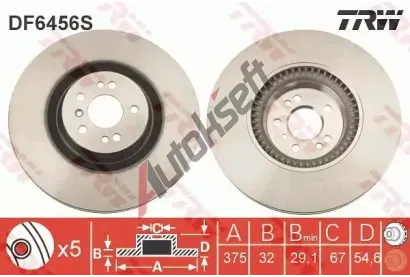 TRW Brzdov kotou - 375 mm TRW DF6456S, DF6456S
