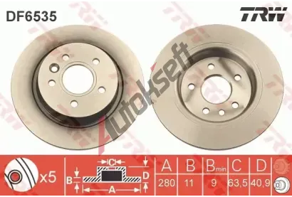 TRW Brzdov kotou - 280 mm TRW DF6535, DF6535
