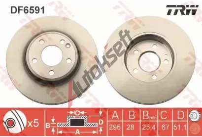 TRW Brzdov kotou - 295 mm TRW DF6591, DF6591
