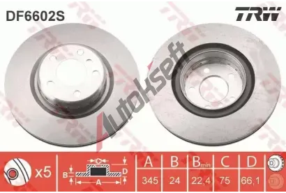 TRW Brzdov kotou - 345 mm TRW DF6602S, DF6602S