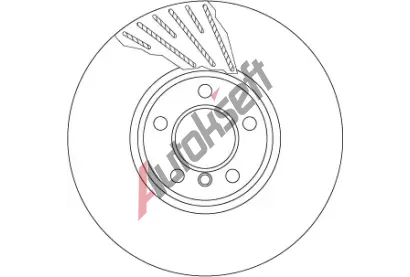 TRW Brzdový kotouč - 348 mm TRW DF6612S, DF6612S TRW Brzdový kotouč - 348 mm TRW DF6612S, DF6612S