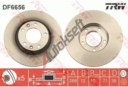 TRW Brzdov kotou - 268 mm TRW DF6656, DF6656