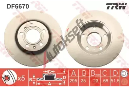 TRW Brzdov kotou - 295 mm TRW DF6670, DF6670