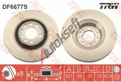TRW Brzdov kotou - 321 mm TRW DF6677S, DF6677S
