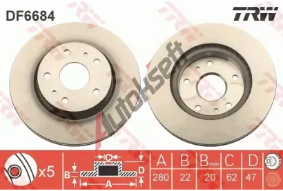 TRW Brzdov kotou - 280 mm TRW DF6684, DF6684