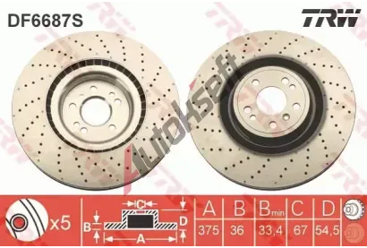 TRW Brzdov kotou - 375 mm TRW DF6687S, DF6687S